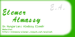 elemer almassy business card