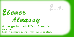 elemer almassy business card